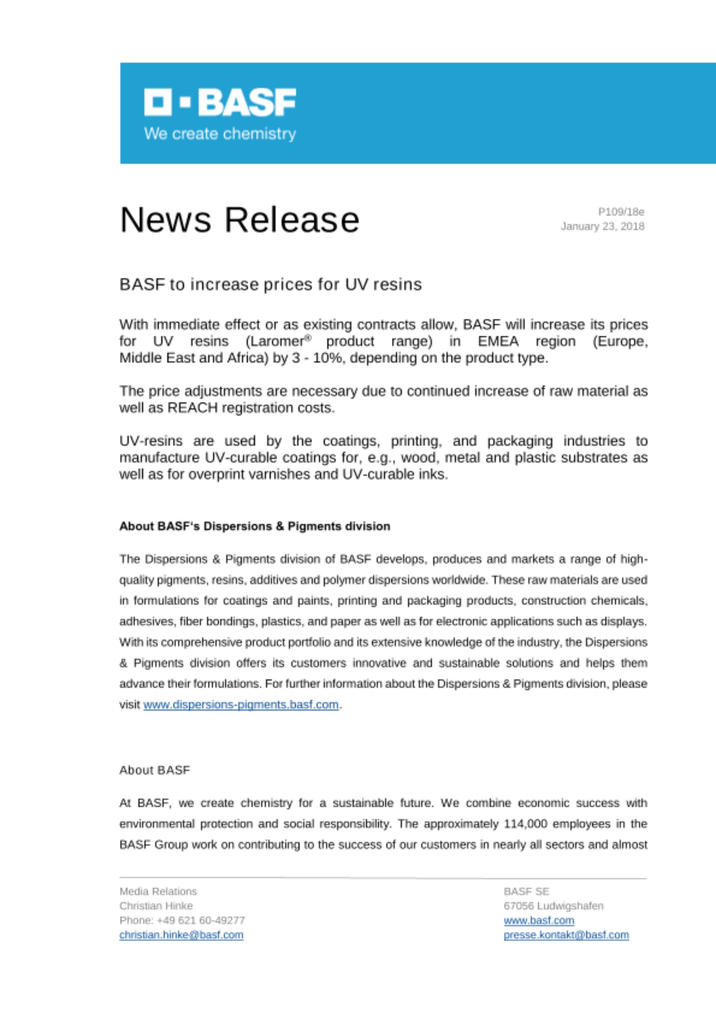 News Release News Release